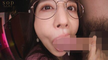Porn pics of Japanese pornstar Iori Kogawa giving a blowjob