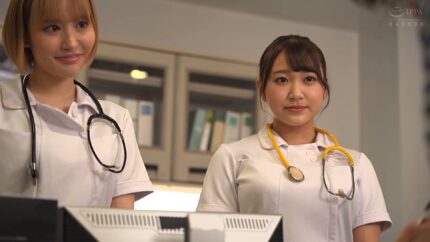 Sarina Momonaga, Hana Himesaki, Rina Takase [I get an erection in the ass of a rookie nurse] opening scene